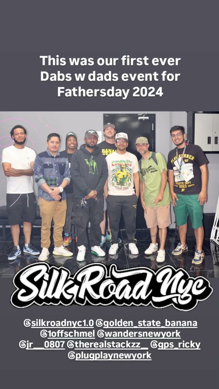 Dabs With Dad 2024 at Silk Road NYC — group photo from the first Father's Day dab event at 166-30 Jamaica Ave, Jamaica Queens