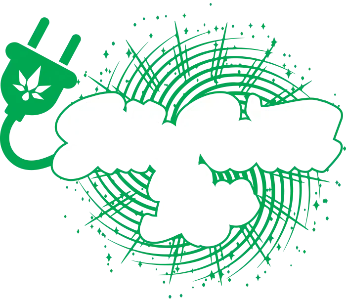 Silk Road NYC - Company Logo with White Text and Green Spiral Paint Pattern